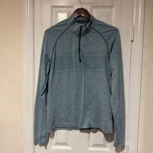 Rhone Mens 1 4 Zip Performance Pullover‎ Teal Green Medium